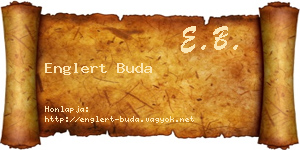 Englert Buda névjegykártya